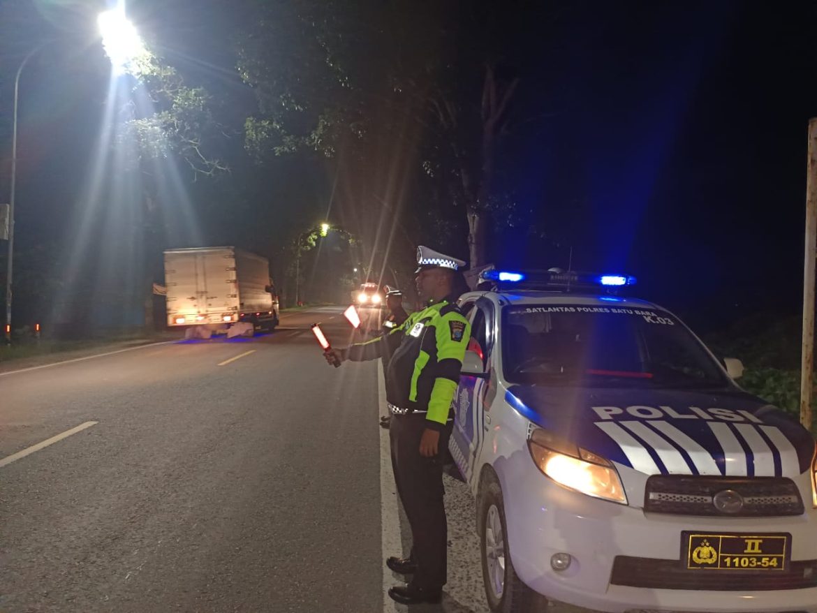 Sat Lantas Polres Batu Bara Laksanakan Patroli Blue Light Dibeberapa Lokasi