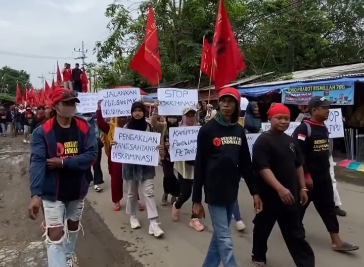 Kekecewaan Petani STI Kepada Pemerintah Hingga Turun Aksi Demo ke Kantor Dinas Ketahanan Pangan dan Pertanian Indramayu