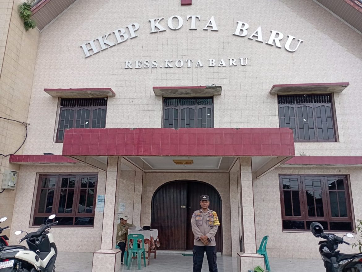 Polsek Padang Hulu Pengamanan Ibadah Minggu di Sejumlah Gereja