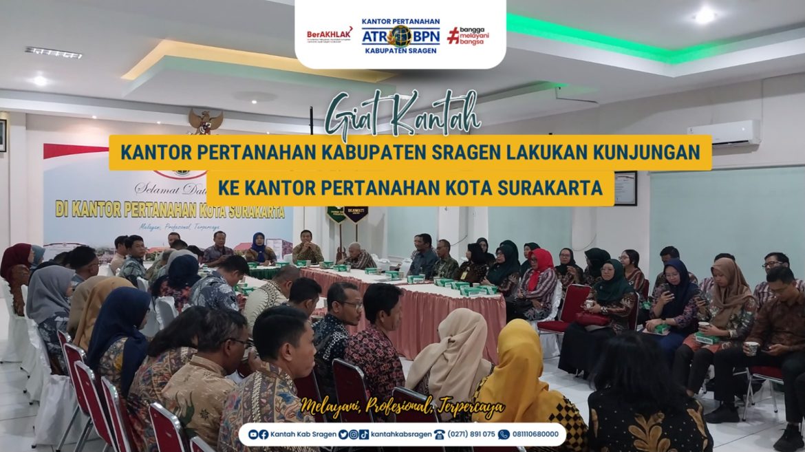 Kantor Pertanahan Kabupaten Sragen Lakukan Kunjungan ke Kantor Pertanahan Kota Surakarta Koordinasi Mutasi Pegawai