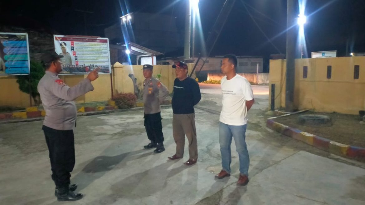 Polsek Medang Deras Apel Malam Antisipasi Kejahatan Jalanan