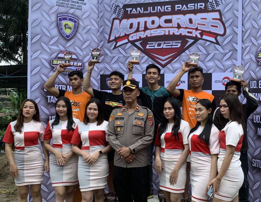 Polsek Tanah Jawa Sukses Pengamanan Balap Motorcross dan Super Grasstrack