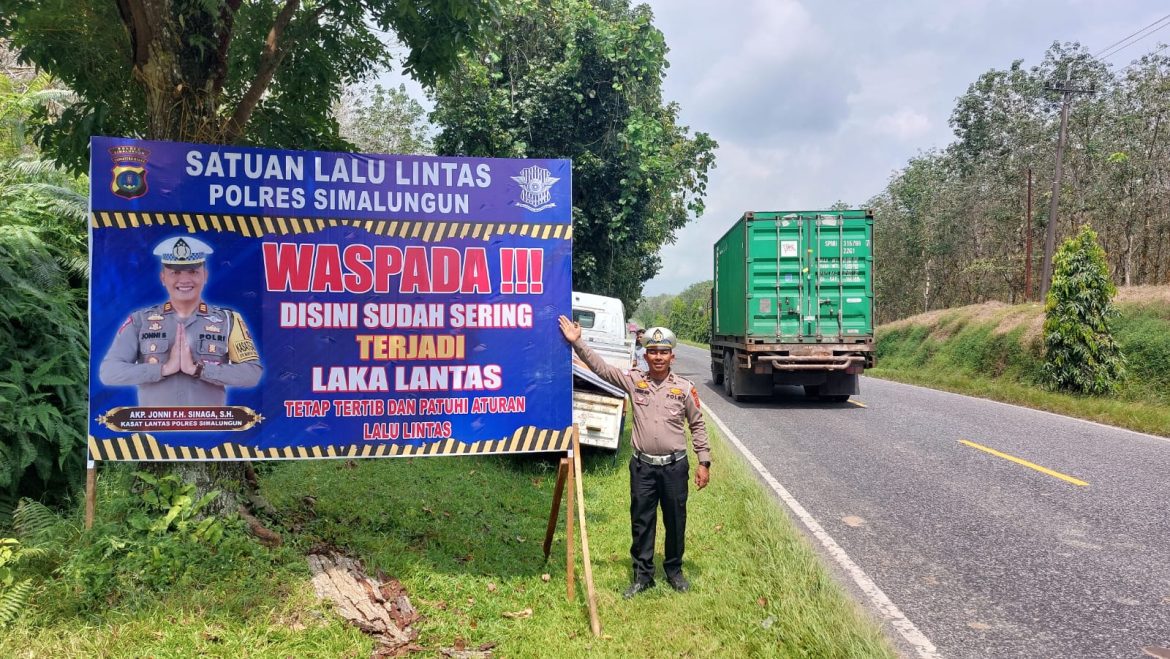 Sat Lantas Polres Simalungun Gencarkan Imbauan Keselamatan Berlalu Lintas