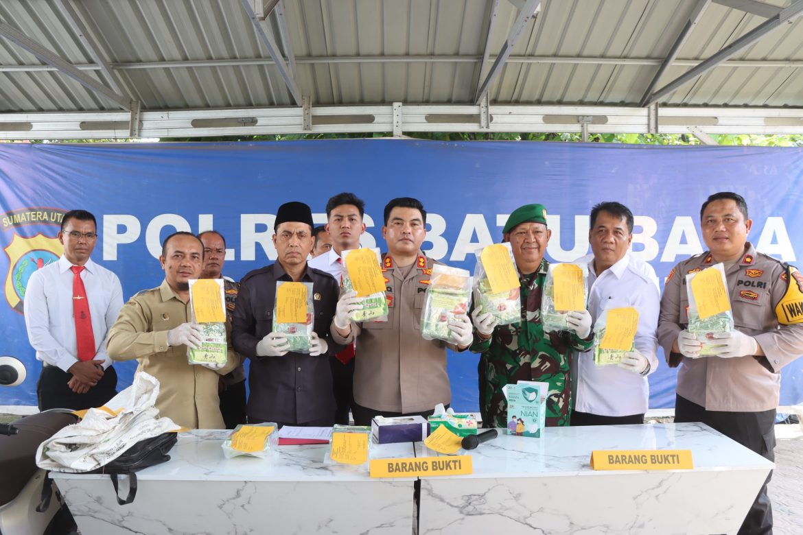 Polres Batubara Pers Release penangkapan 10 Kg Sabu