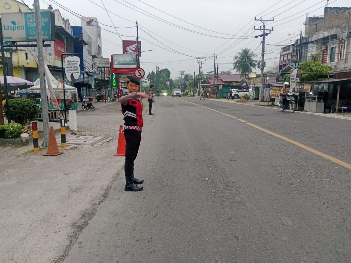 Kasat Samapta Polres Batu Bara, Melaksanakan Kegiatan Strong Point Pagi