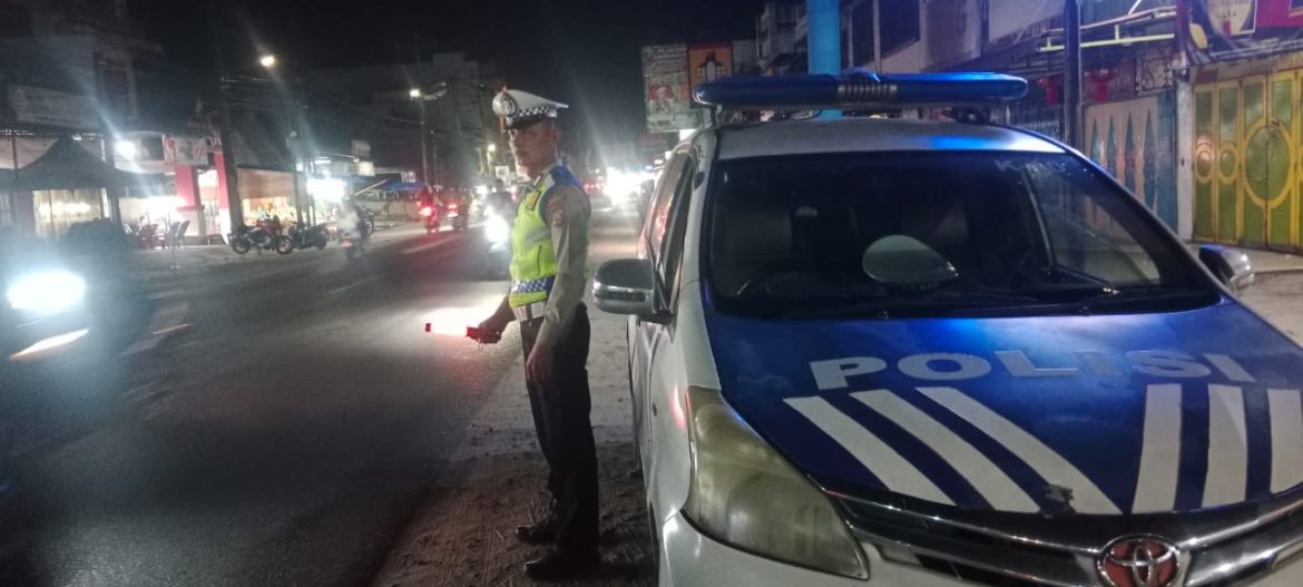 Sat Lantas Polres Batu Bara Patroli Blue Light Disejumlah Lokasi