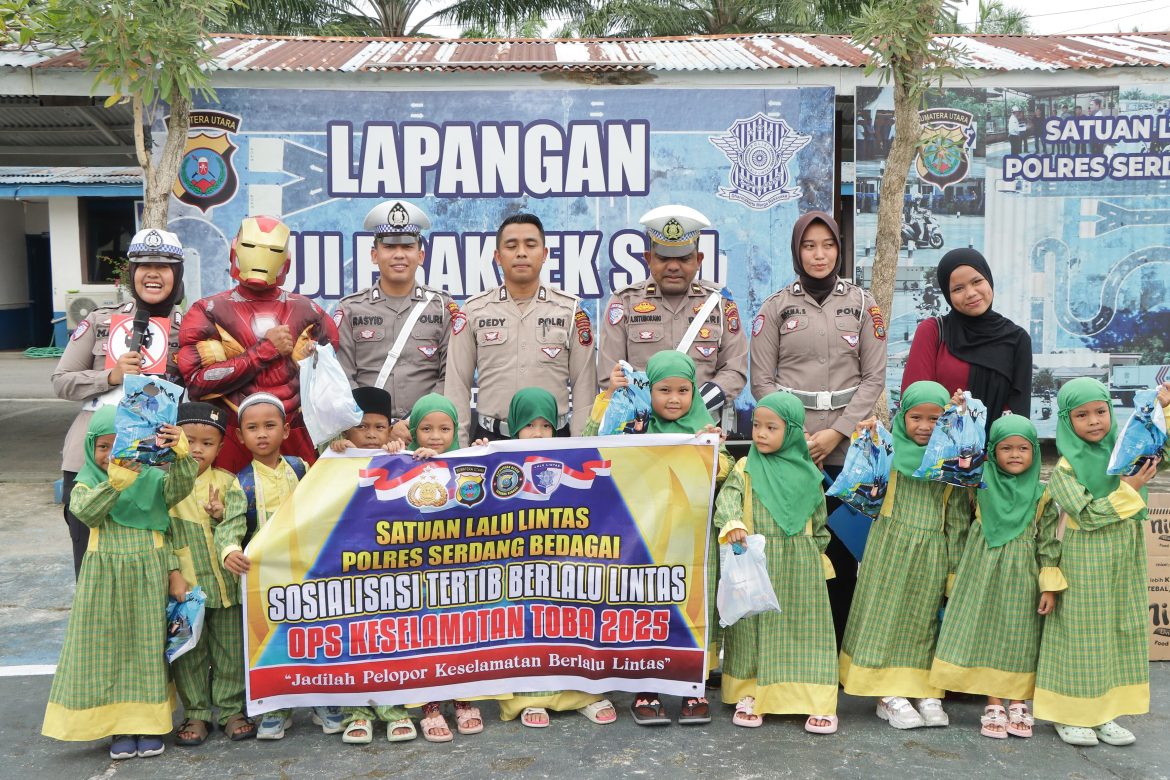 Polisi Ramah Anak, Polres Sergai Sambut Kunjungan Yayasan Mauidzotul Hasanahtul Quro’