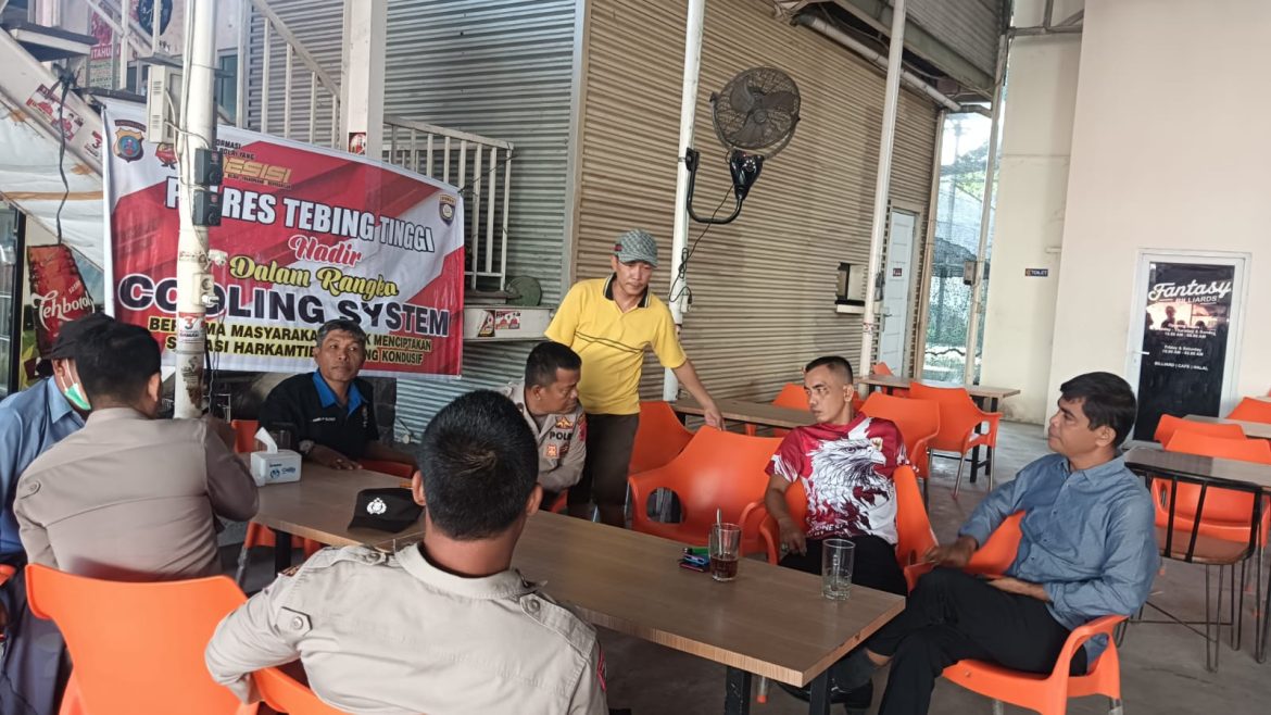 Polres Tebing Tinggi Cooling System dan Sampaikan Himbauan Kamtibmas