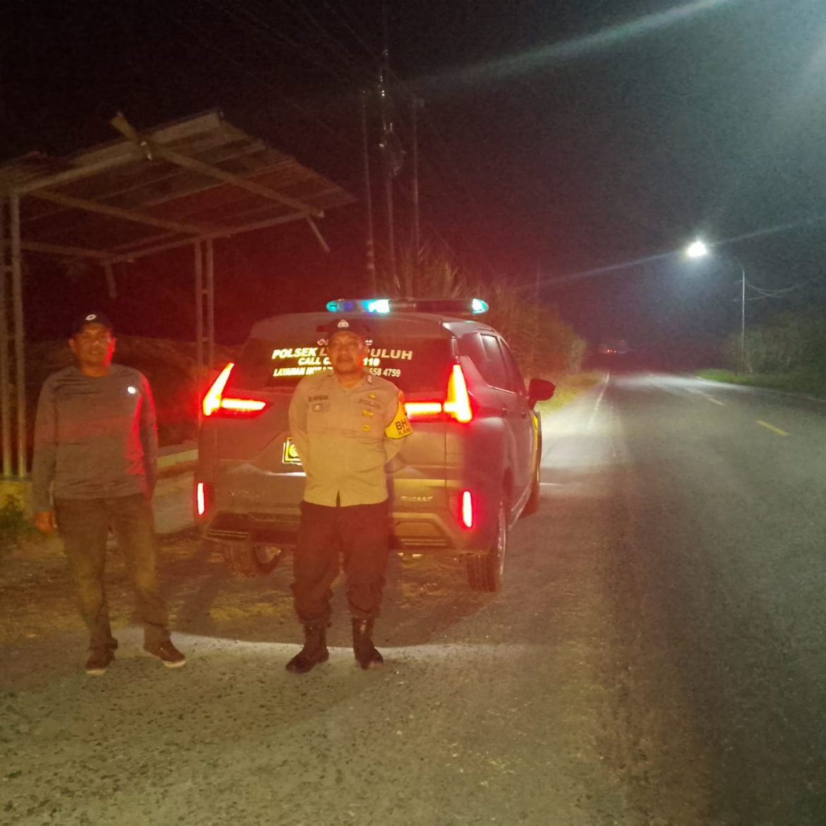 Polsek Lima Puluh Perkuat Patroli Mobile Cegah Kejahatan Jalanan