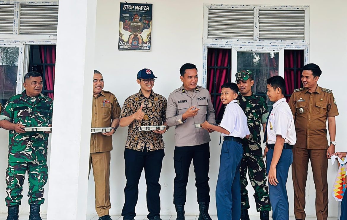 TNI-Polri Dukung Monev Perdana Makan Bergizi Gratis di Sergai