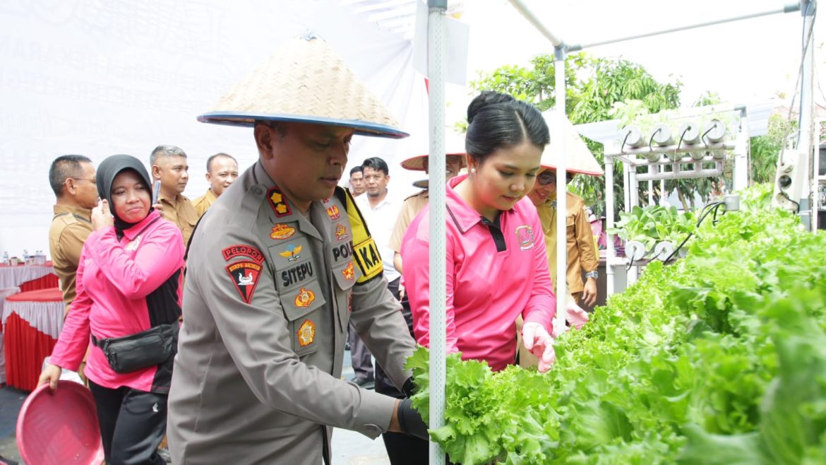 Polres Sergai Launching Penguatan Program Pekarangan Pangan Lestari