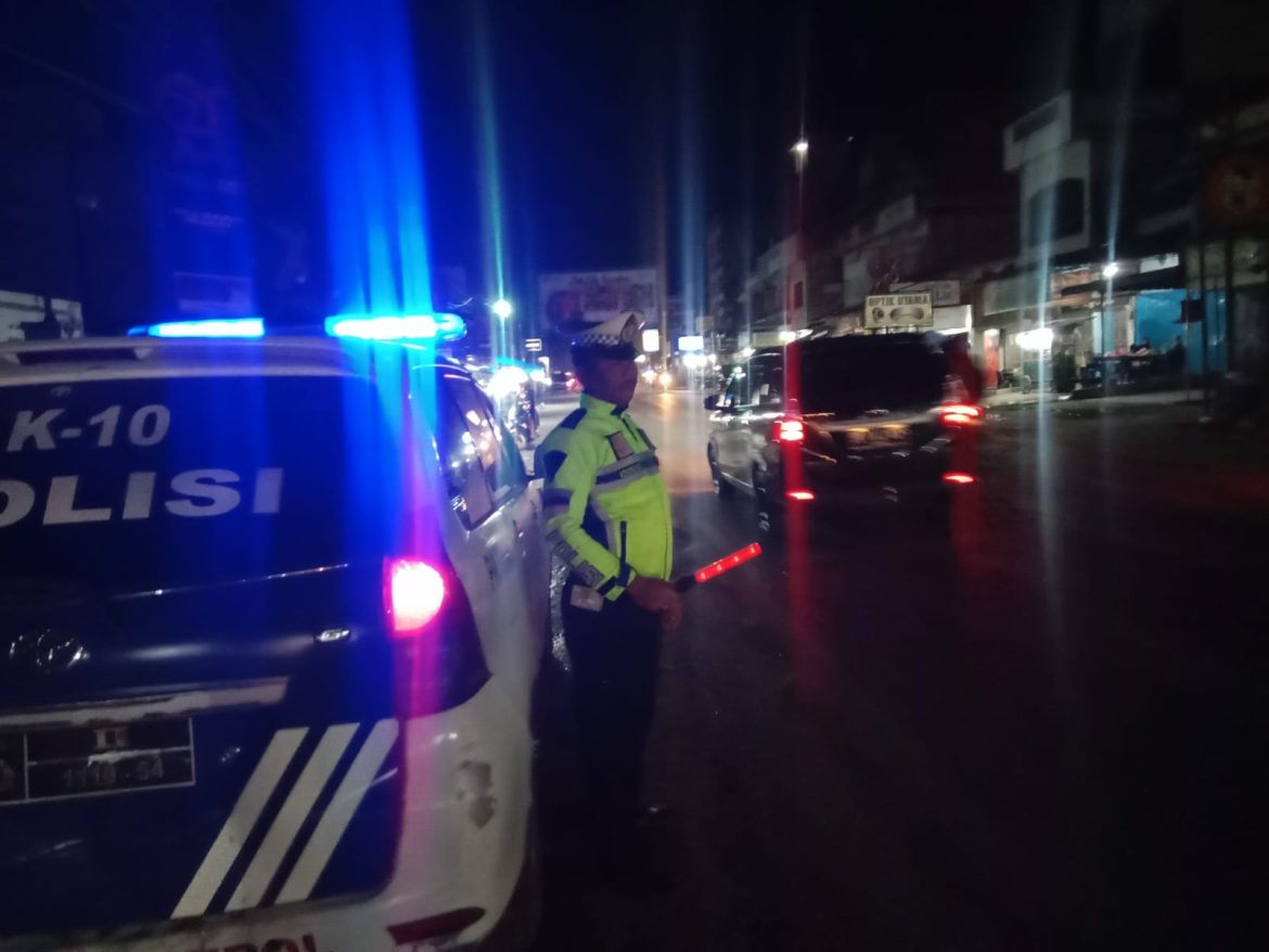 Sat Lantas Polres Batu Bara Patroli di Lokasi Rawan Kemacetan