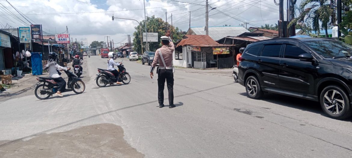 Satlantas Polres Batu Bara Gelar Pengaturan Lalu Lintas