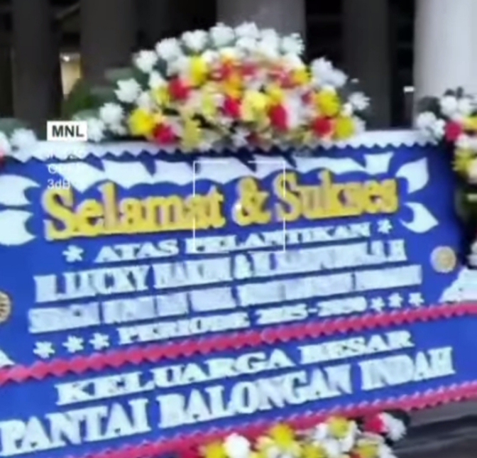 Wisata Pantai Bali Berikan Karangan Bunga Ucapan Selamat Atas Dilantiknya Bupati dan Wakil Bupati Indramayu