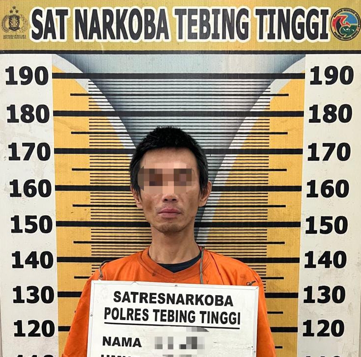 Sat Resnarkoba Polres Tebing Tinggi Tangkap Buruh Harian, 5 Paket Sabu Diamankan