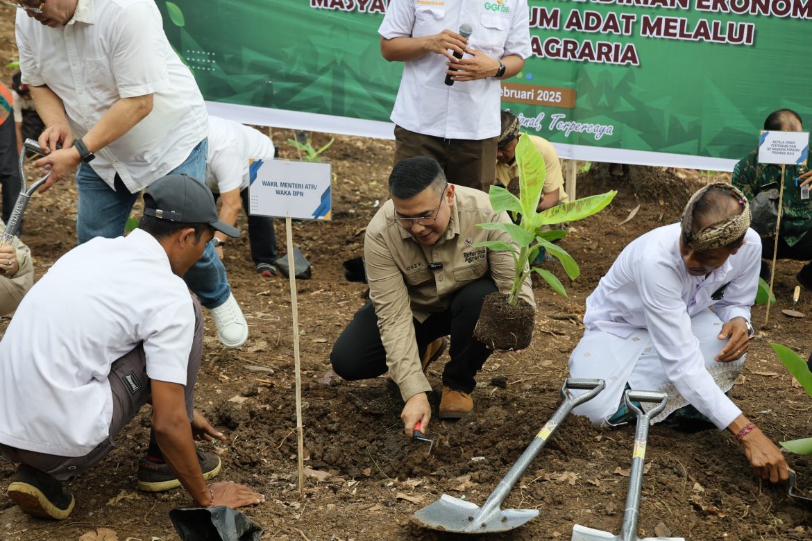 Wamen ATR/Waka BPN Tanam Pisang di Jembrana, Wujud Penataan Akses Tanah Ulayat Pertama di Indonesia