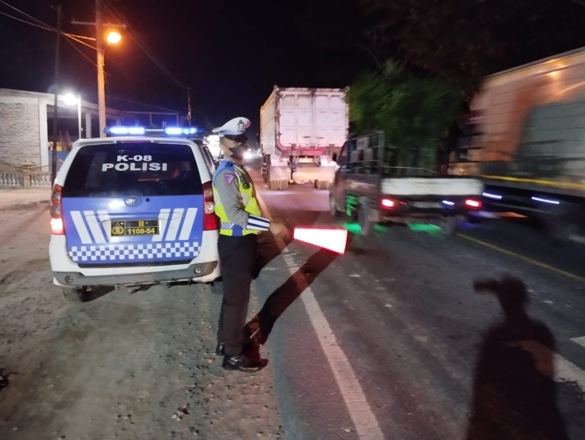 Sat Lantas Polres Batu Bara Gelar Patroli Blue Light