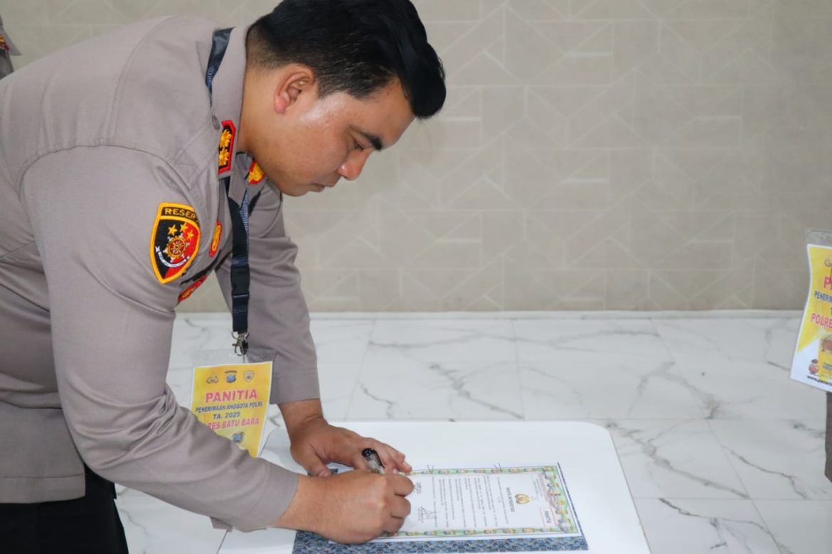 Polres Batu Bara Ikuti Fakta Integritas Penerimaan Polri T.A 2025 Secara Virtual