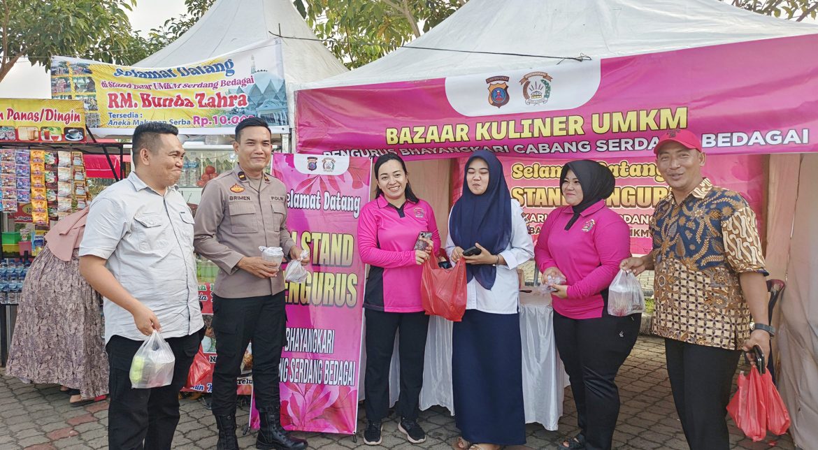 Pendekatan Religius Polri Dukung Bazar Kuliner UMKM Ramadhan di Sergai