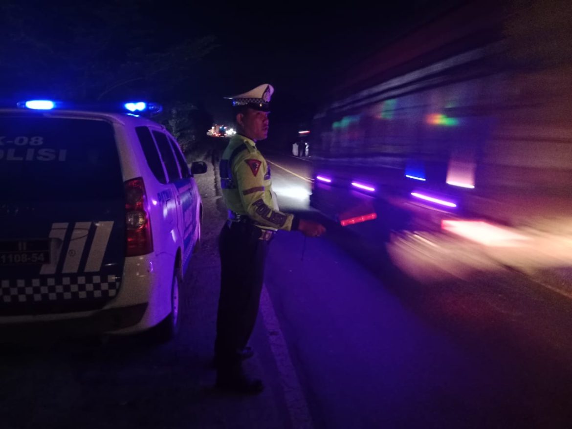 Sat Lantas Polres Batu Bara Patroli di Lokasi Rawan Macet