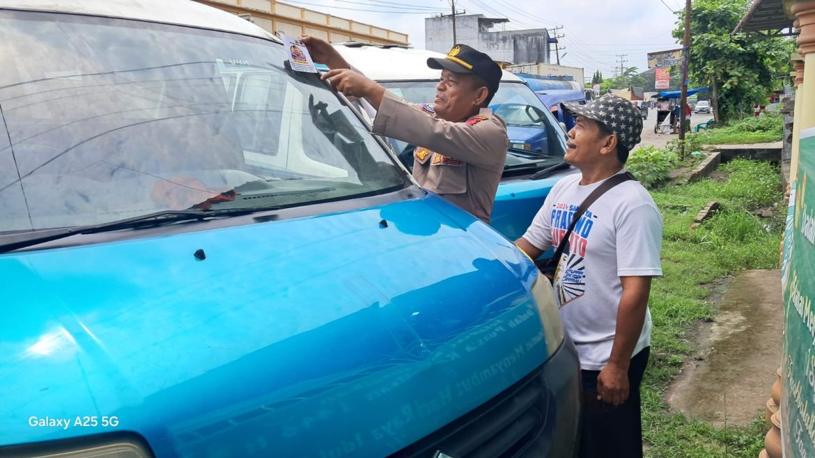 Pastikan Perjalanan Aman, Polres Tebing Tinggi Sosialisasi Hotline Mudik Polri 110