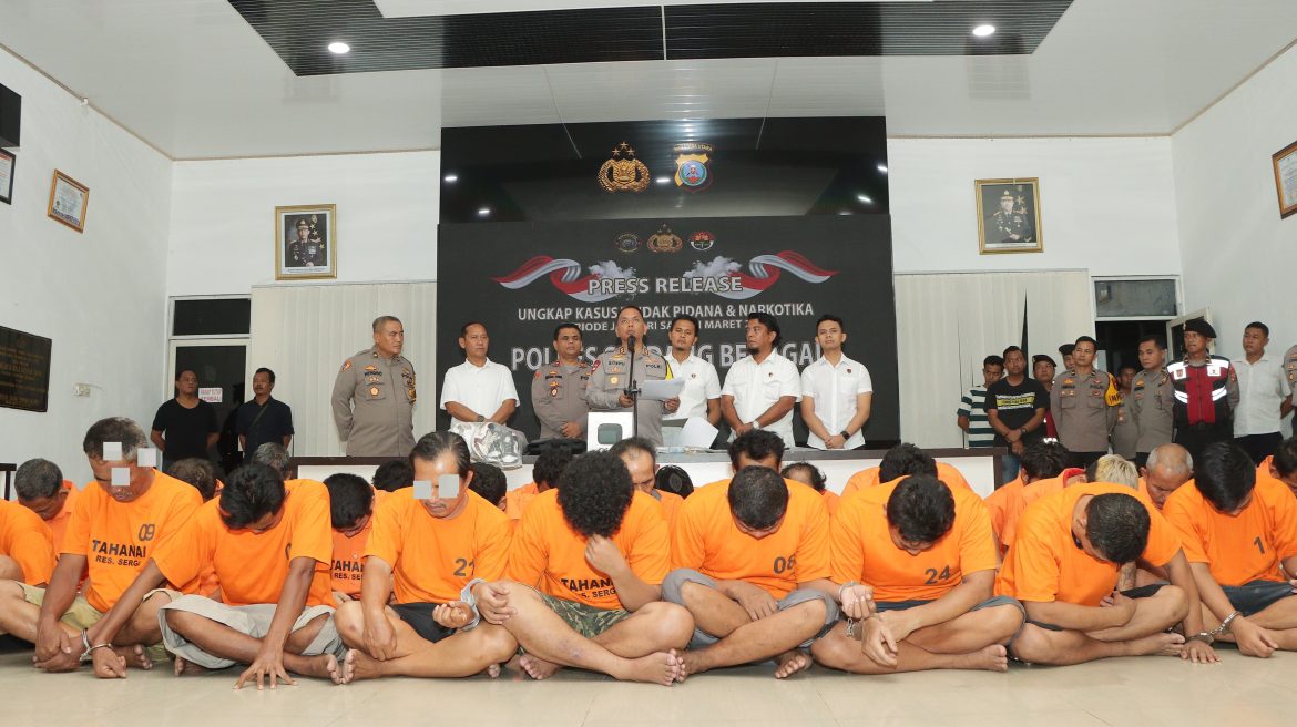 Polres Sergai Press Release Ungkap Kasus Januari-Maret 2025