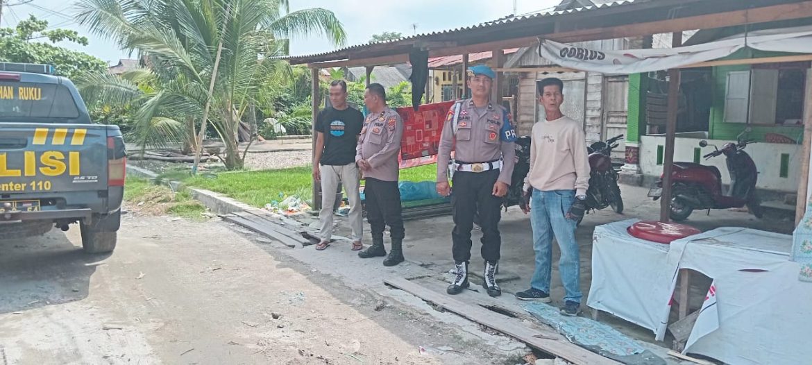 Jelang Lebaran Polsek Labuhan Ruku Koordinasi dengan Pengurus Objek Wisata Dahari Pantai Bunga