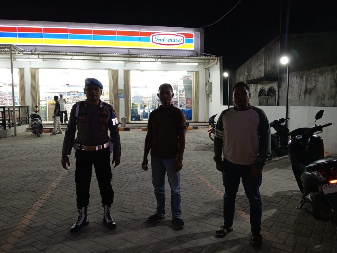Polsek Medang Deras Patroli Mobile Cegah Kejahatan Jalanan