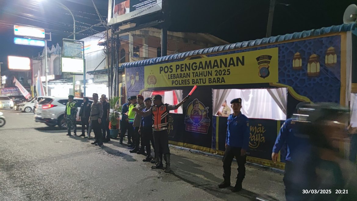 Kasatgas Gakkum Polres Batu Bara Pimpin Patroli dan Pengamanan Malam Takbiran