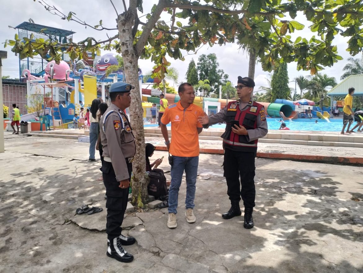 Pastikan Pengunjung Objek Wisata Nyaman, Polres Batu Bara Berikan Himbauan Kamtibmas