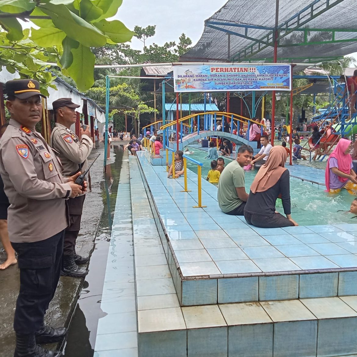 Polres Tebing Tinggi Himbau Kamtibmas Pengunjung di Waterpark Gundaling