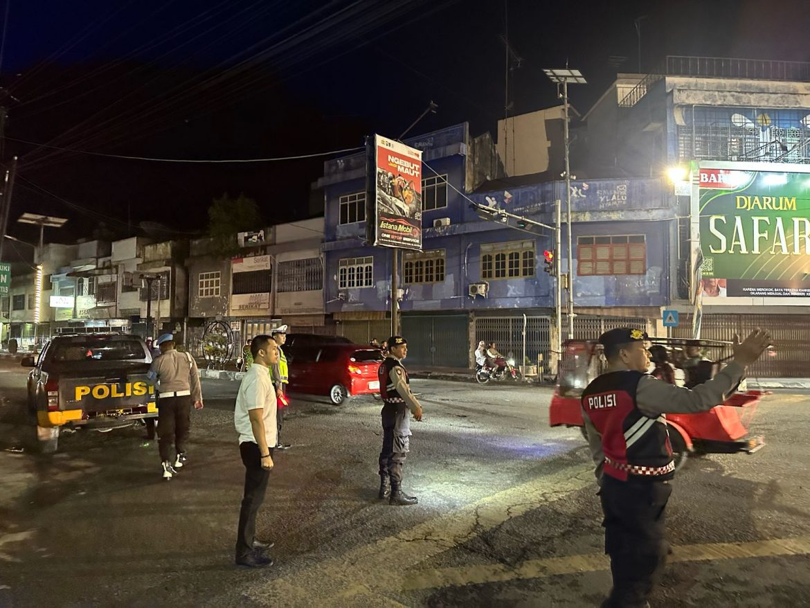 Polres Tebing Tinggi Patroli Blue Light, Ciptakan Keamanan Tengah Malam