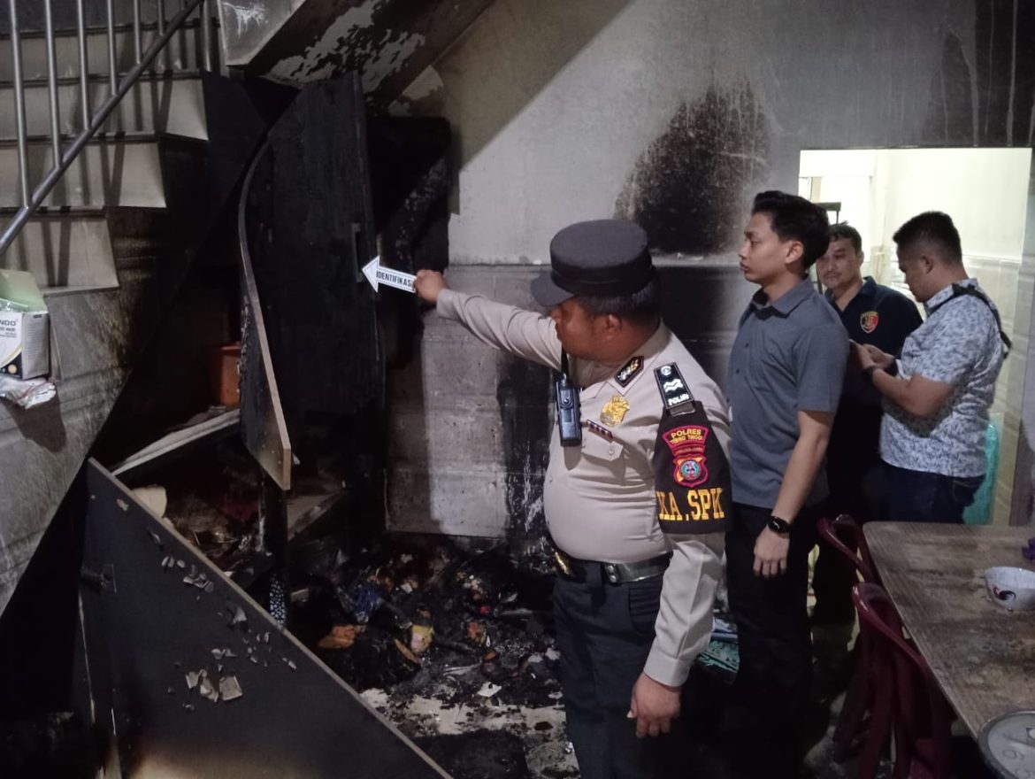 Rumah Terbakar di Pajak Mini, Polres Tebing Tinggi Selidiki Sumber Api