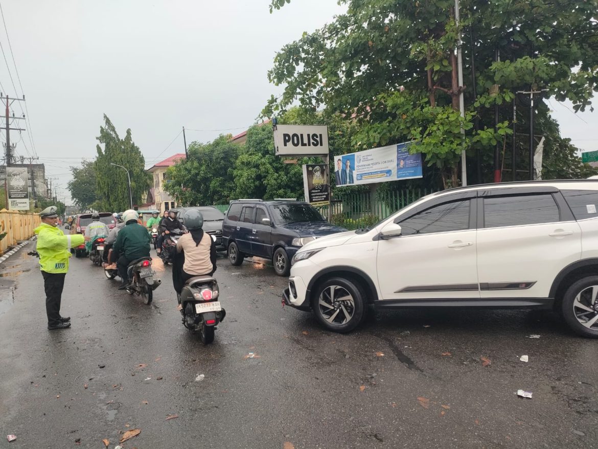 Sat Lantas Polres Tebing Tinggi Strong Point di 29 Lokasi Padat Lalu Lintas