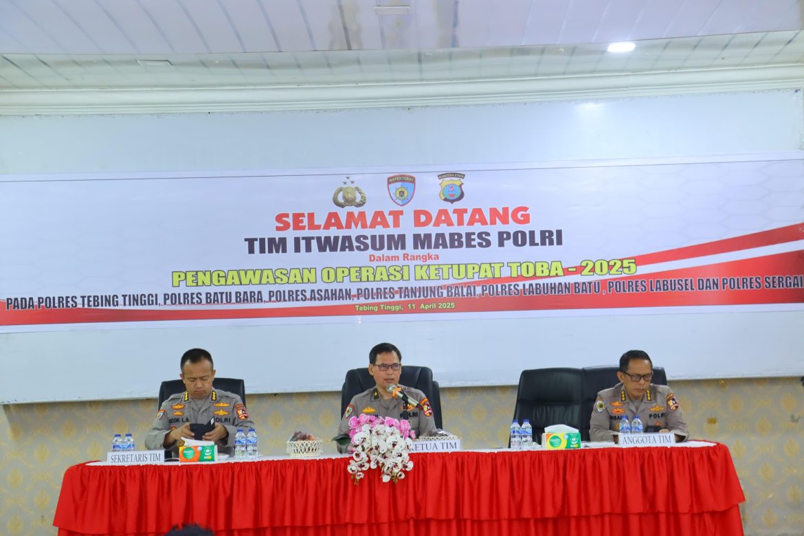 Kapolres Tebing Tinggi Terima Kunjungan Itwasum Polri dalam Rangka Pengawasan Ops Ketupat Toba 2025