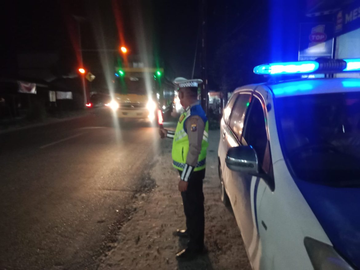 Sat Lantas Polres Batu Bara Patroli Blue Light Lokasi Rawan Macet