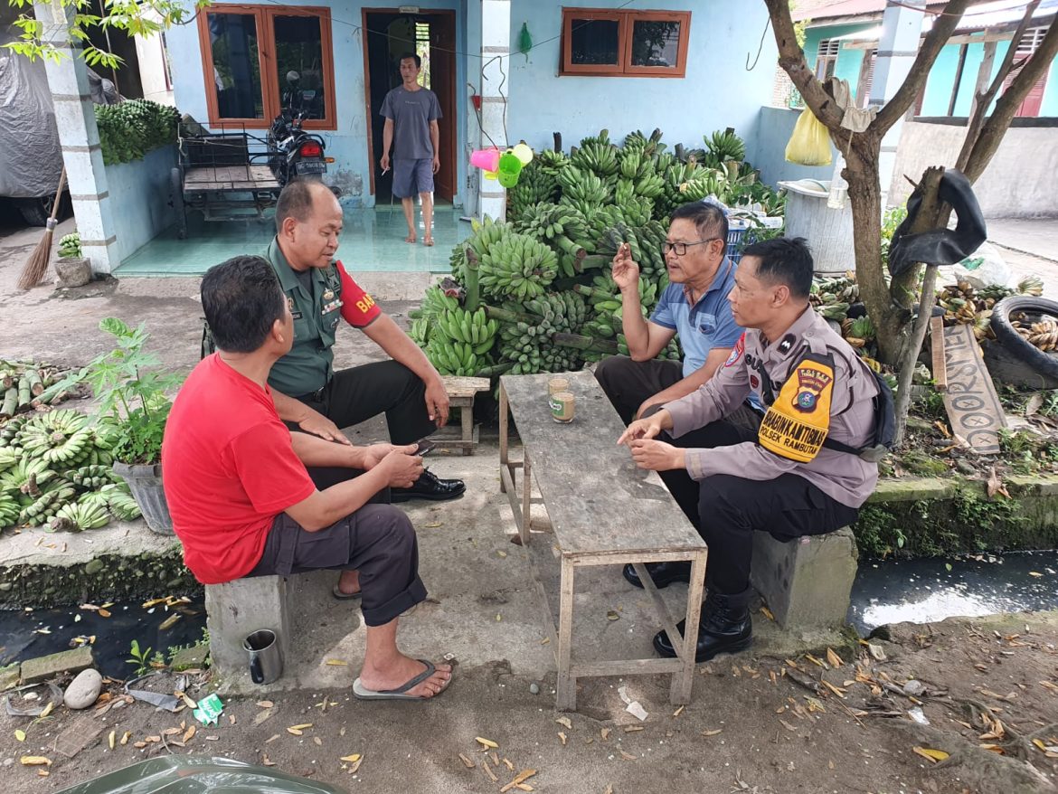 Bhabinkamtibmas Polsek Rambutan Sampaikan Pesan Kamtibmas dan Tolak Narkoba