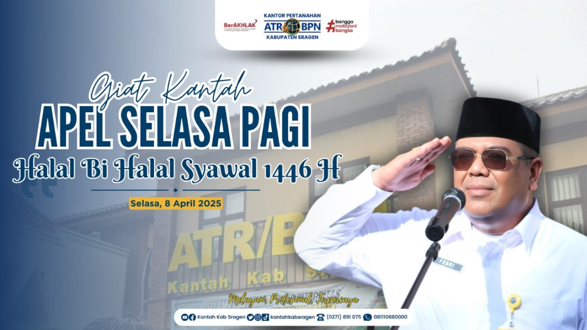 Seusai Libur Lebaran, Kepala Kantor Adakan Halal Bi Halal Setelah Apel Pagi