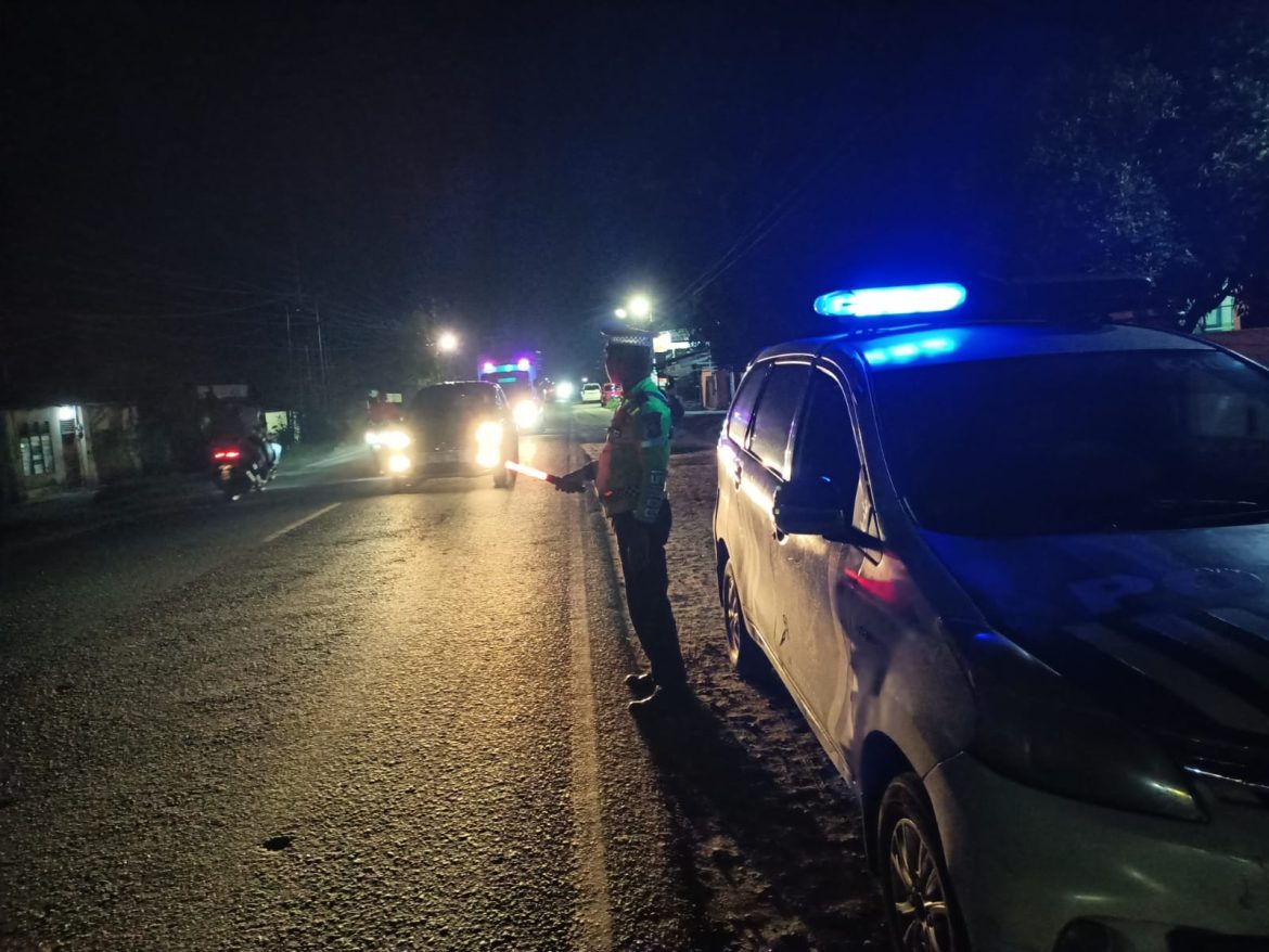 Patroli Blue Light Sat Lantas Polres Batu Bara Antisipasi Kemacetan
