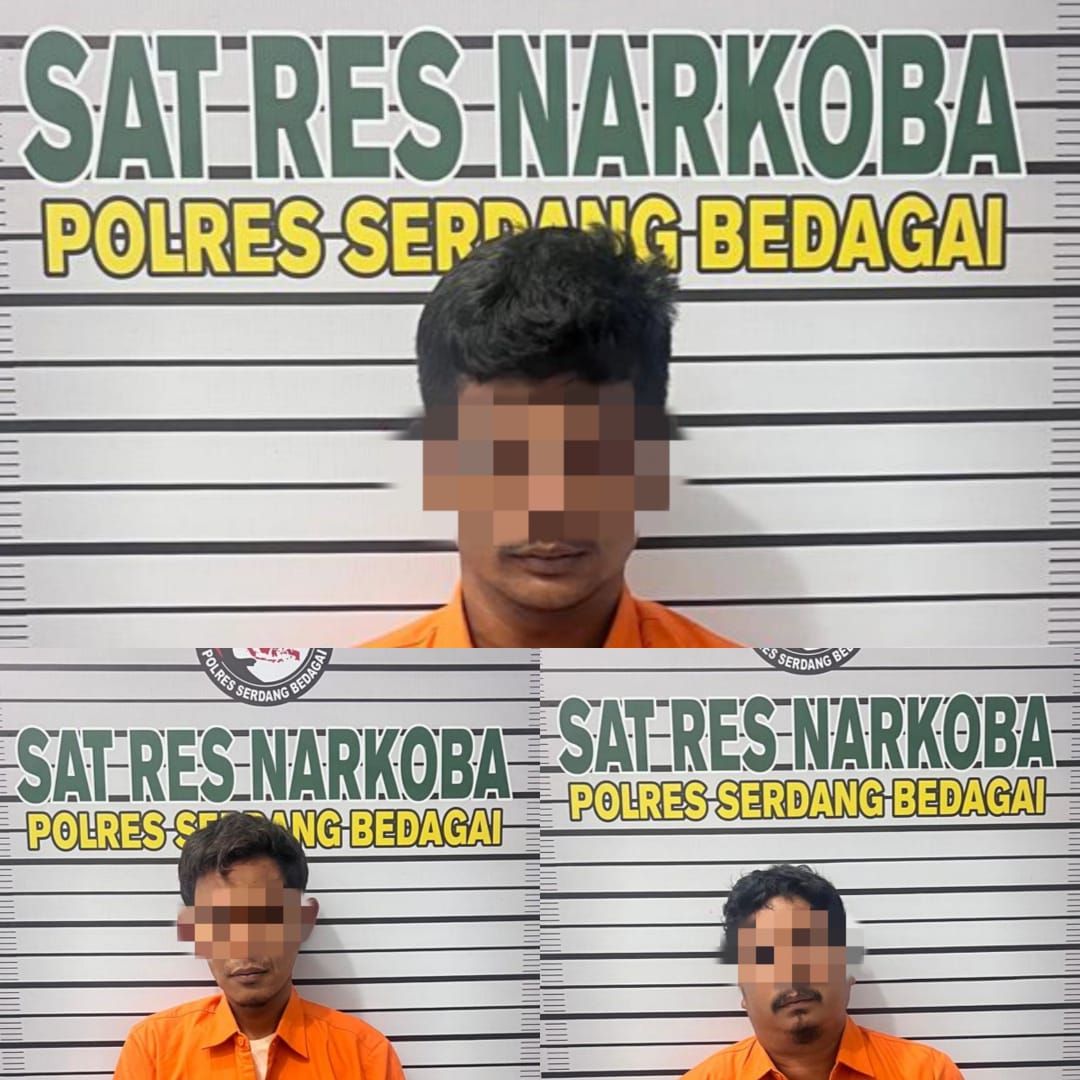 Sat Narkoba Polres Sergai Gagalkan Peredaran Sabu, 3 Tersangka Diamankan