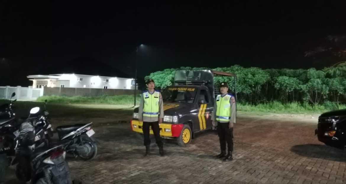 Cegah Potensi Gangguan Kamtibmas, Polsek Padang Hilir Gelar Patroli Blue Light