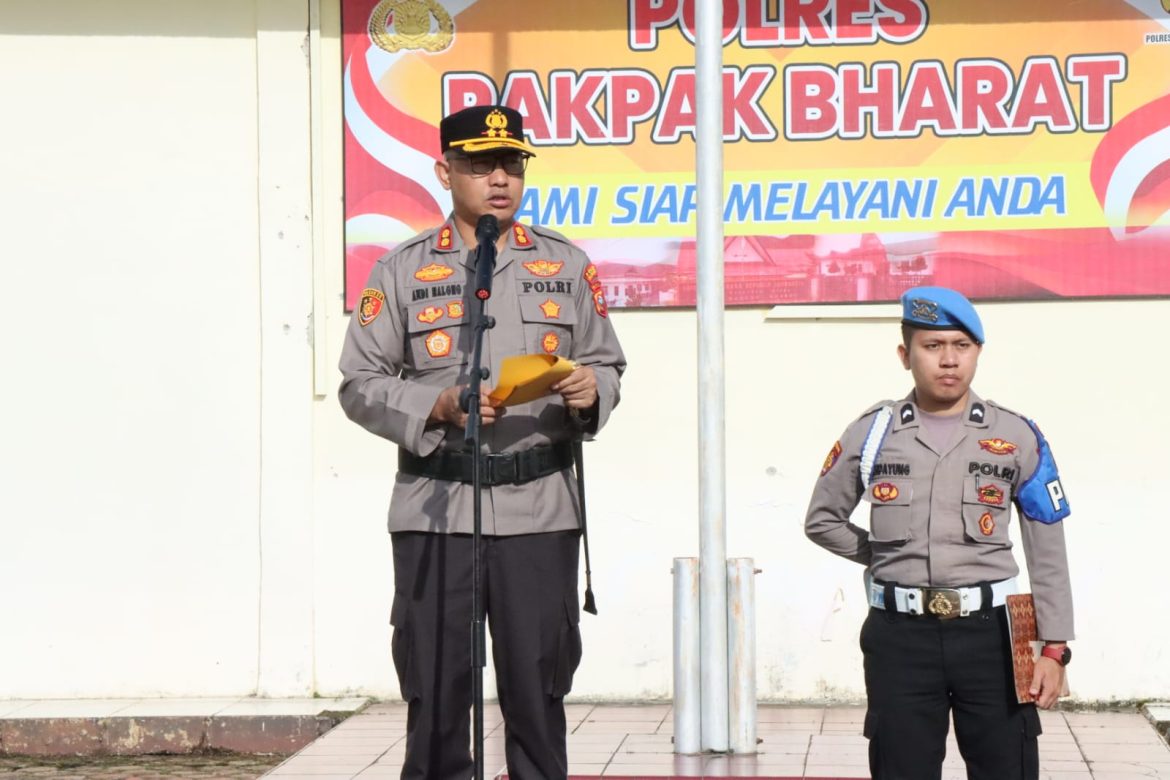 Kapolres Pakpak Bharat Pimpin Apel Kesiapan Peringatan Hari Buruh