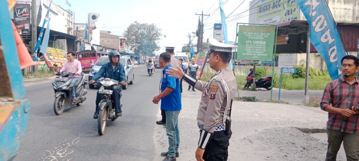 Sat Lantas Polres Batu Bara Pastikan Arus Lalulintas Lancar Peringatan May Day