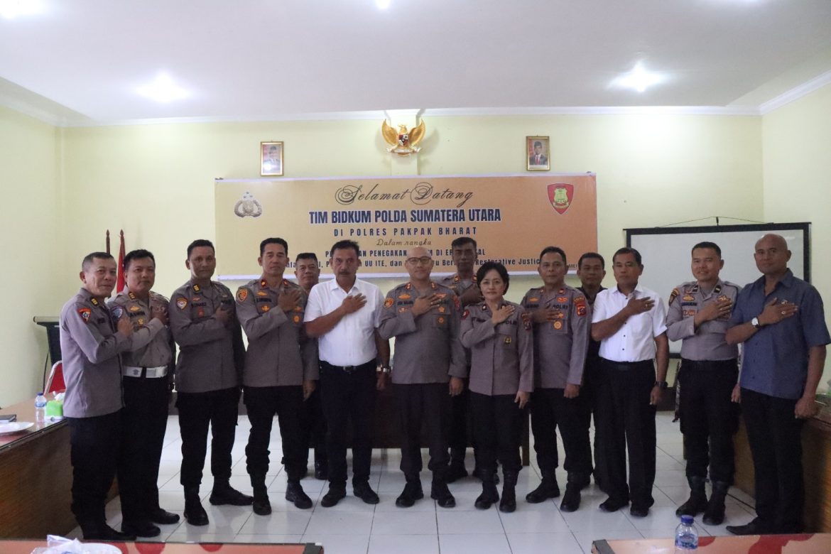 Tim Bidang Hukum Polda Sumut Sosialisasikan Penegakan Hukum Di Era Digital Di Mapolres Pakpak Bharat