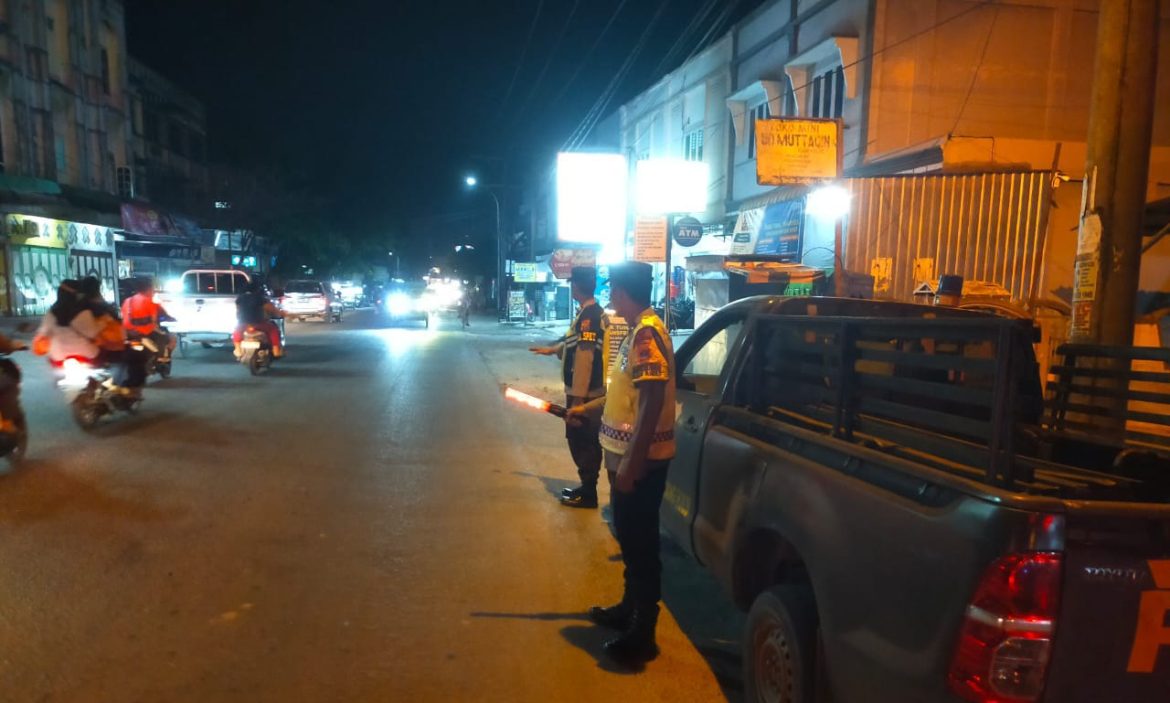 Patroli Blue Light Polsek Padang Hulu Antisipasi Kejahatan Jalanan