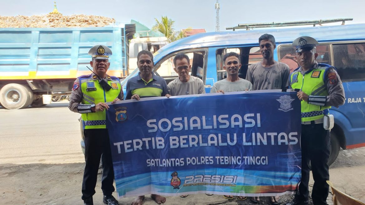 Satlantas Polres Tebing Tinggi Edukasi Pengguna Jalan Tertib Berlalulintas