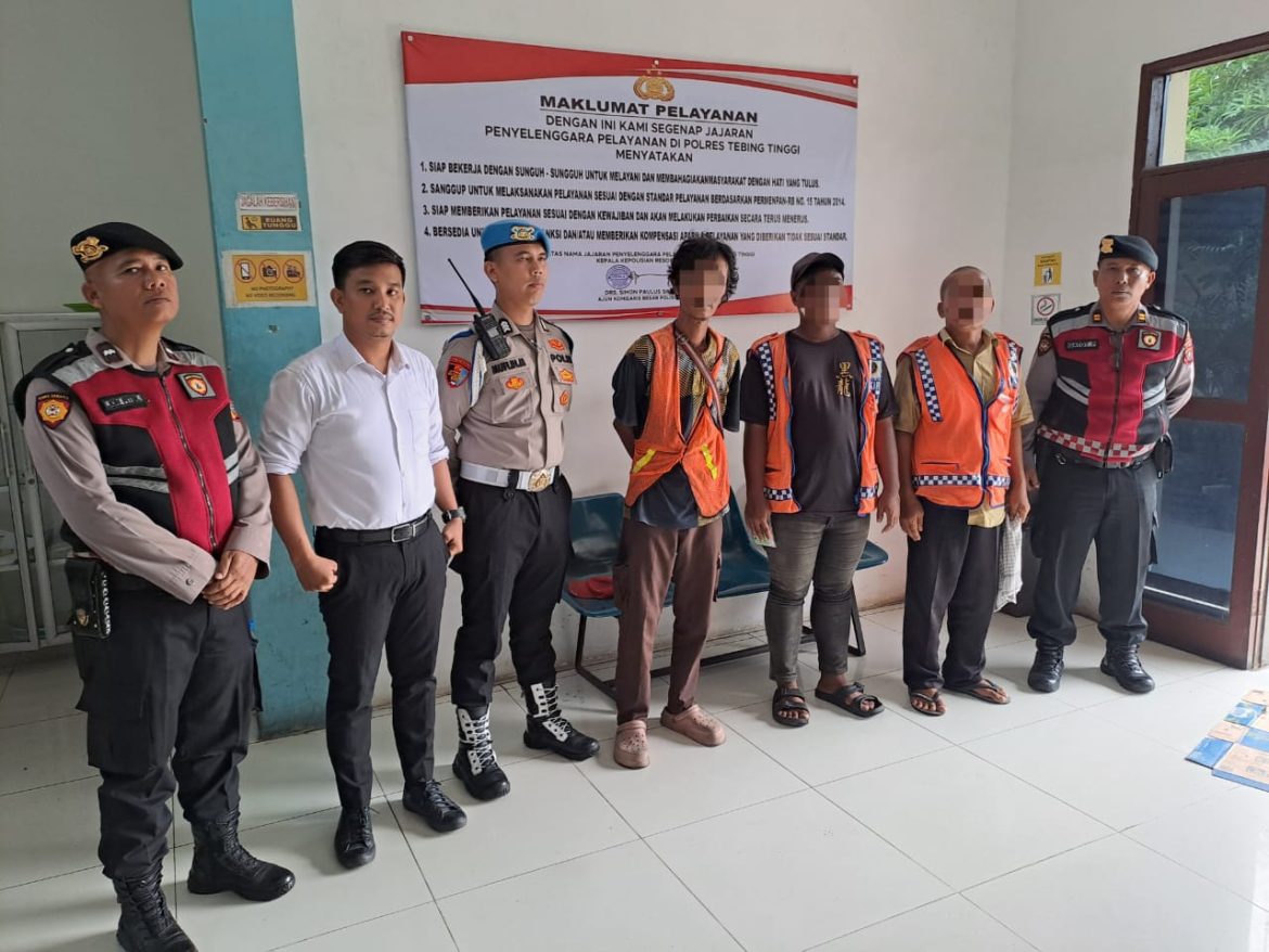 Sat Samapta Polres Tebing Tinggi Amankan Juru Parkir Diduga Lakukan Pungli