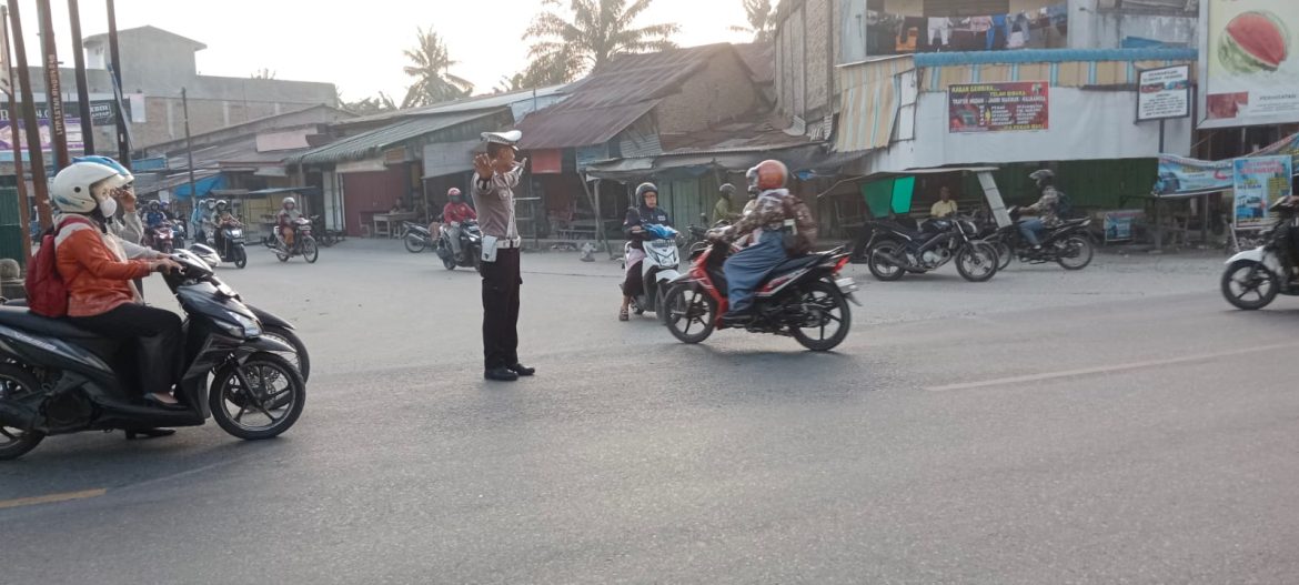 Sat Lantas Polres Batu Bara Pastikan Arus Lalulintas Lancar