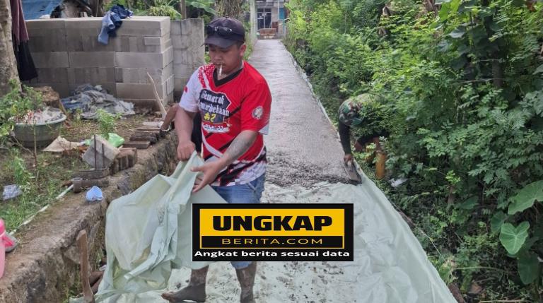 Penyaluran DD Tahap Pertama, Desa Sukareja Perbaiki Jalan Rabat Beton ‎