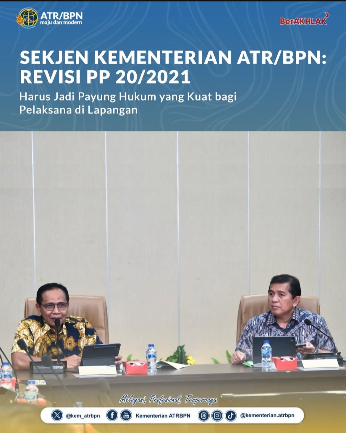 Sekjen Kementerian ATR/BPN: Revisi PP 20/2021 Harus Jadi Payung Hukum yang Kuat bagi Pelaksana di Lapangan